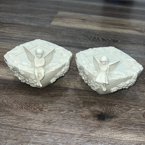 PARTYLITE RETIRED Enchantment Duo Ariana Pillar Fairies Candle Holders Set 🕯️ - Picture 2 of 7